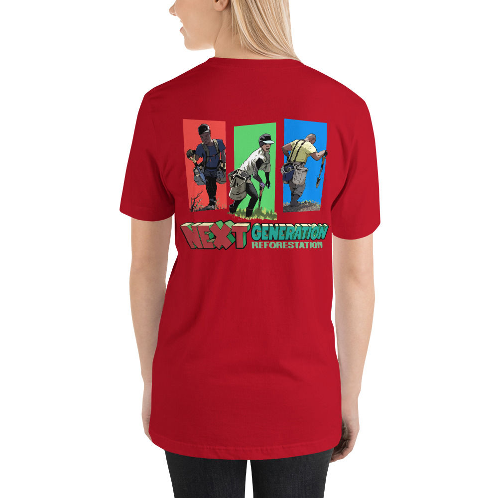 Unisex Cotton t-shirt - Graphic Planter on Back