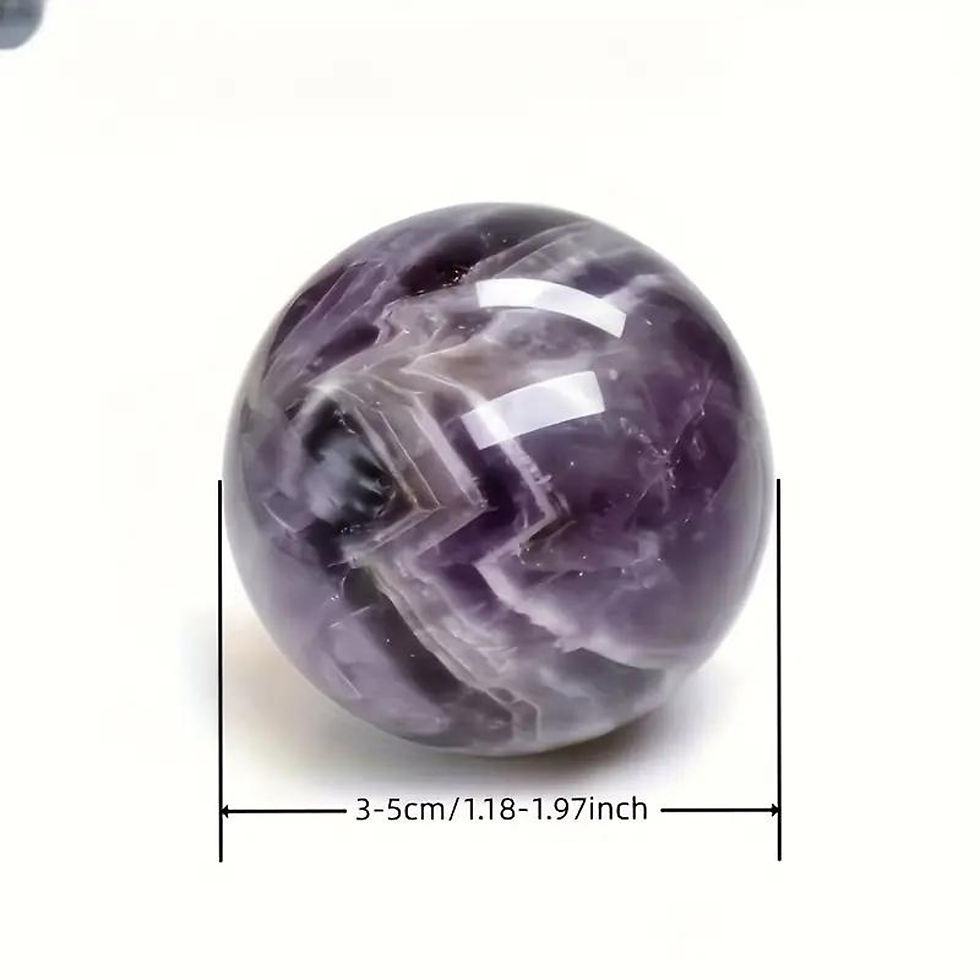 Thumbnail: 6-7cm Natural Amethyst Crystal Sphere - Solid Amethyst Geode Polished Sphere