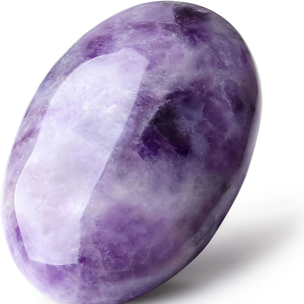Thumbnail: 2pcs Amethyst Oval Palm Stones- Ideal for Meditation And Positive, Gift or decor
