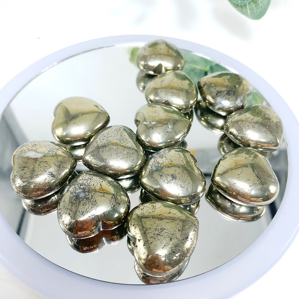 Thumbnail: Natural Golden Pyrite Crystal Heart - 3.0 cm Mineral Specimen