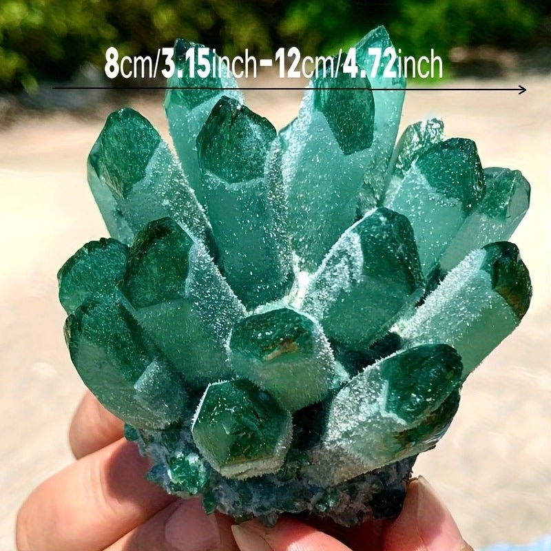 Thumbnail: 300G Large Green Phantom Quartz Cluster Crystal - Decorative Crystal Specimen