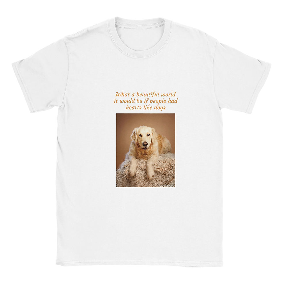Thumbnail: Golden Retriever T-Shirt InspiredByTwyla "What a Beautiful World" - Soft Cotton