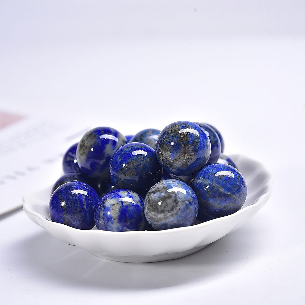 Thumbnail: Lapis Lazuli Sphere - Deep Blue & Golden Veins - 25mm - Meditation, Decorative