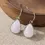 Thumbnail: Rainbow Moonstone Handmade Earring - Pear Shape - supplied ready to gift
