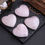 Thumbnail: 4.5 cm Natural Polished Rose Quartz Heart-Shaped Thumb Stone Hand-Carved
