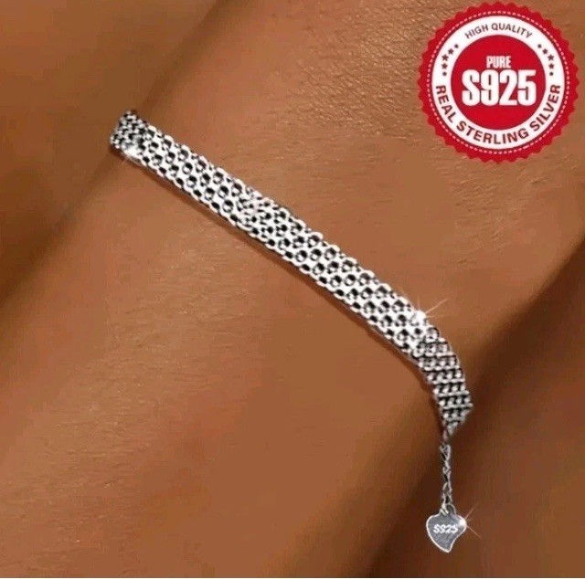 925 Silver Mesh Bracelet - 16cm - supplied in jewellery box ready to gift