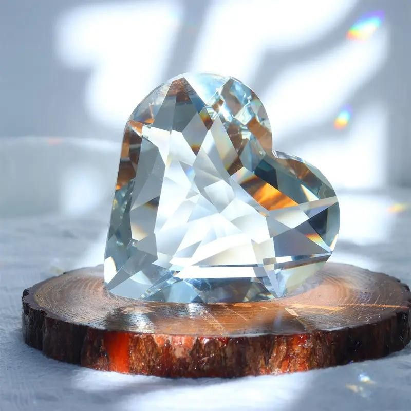 Thumbnail: Extra-Large 8cm Crystal Heart Ornament - Perfect for Valentine's & Mother's Day