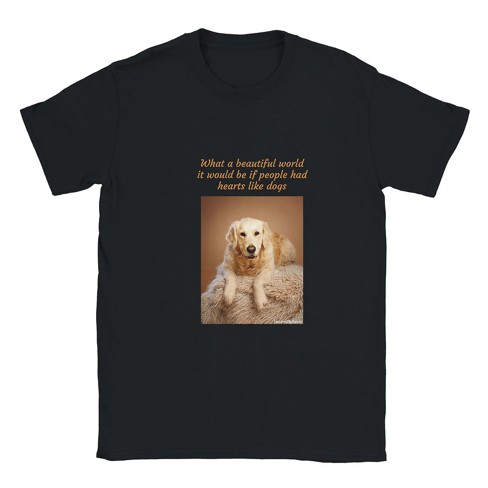 Thumbnail: Golden Retriever T-Shirt InspiredByTwyla "What a Beautiful World" - Soft Cotton