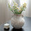 Thumbnail: Farmhouse Ceramic Vase - Beige/Floral, Farmhouse, Rustic Charm, Textured Surface