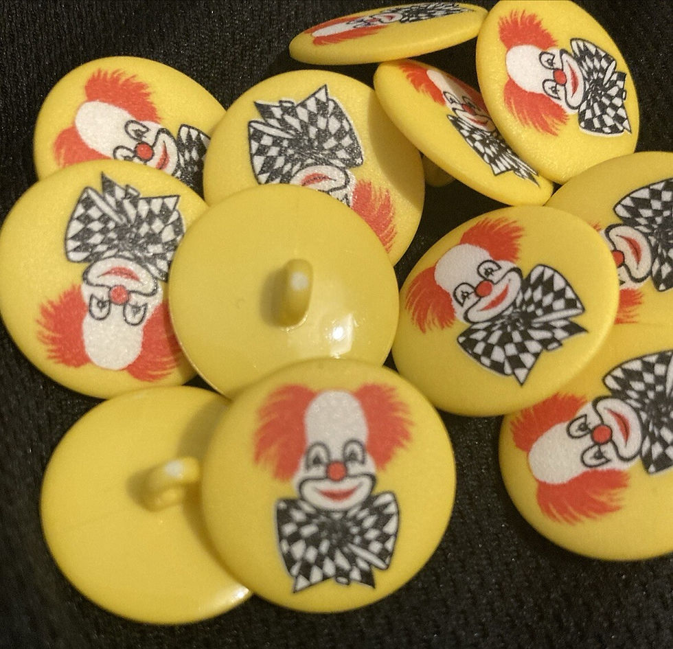 Thumbnail: Clown buttons 20mm Yellow (14 buttons)