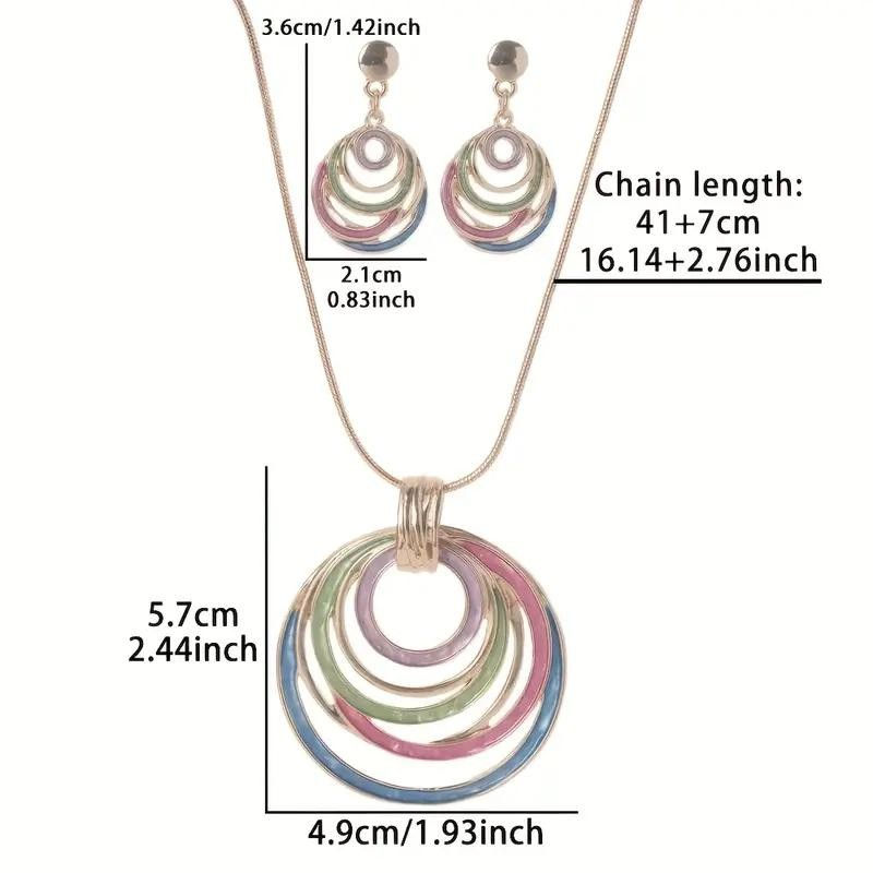 Thumbnail: Geometric Spiral 18k Gold Plated Pendant Necklace - in pouch ready to gift