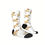 Thumbnail: Playful Labrador Retriever Mid-Calf Socks - White with Black Tips, Fun Cartoon