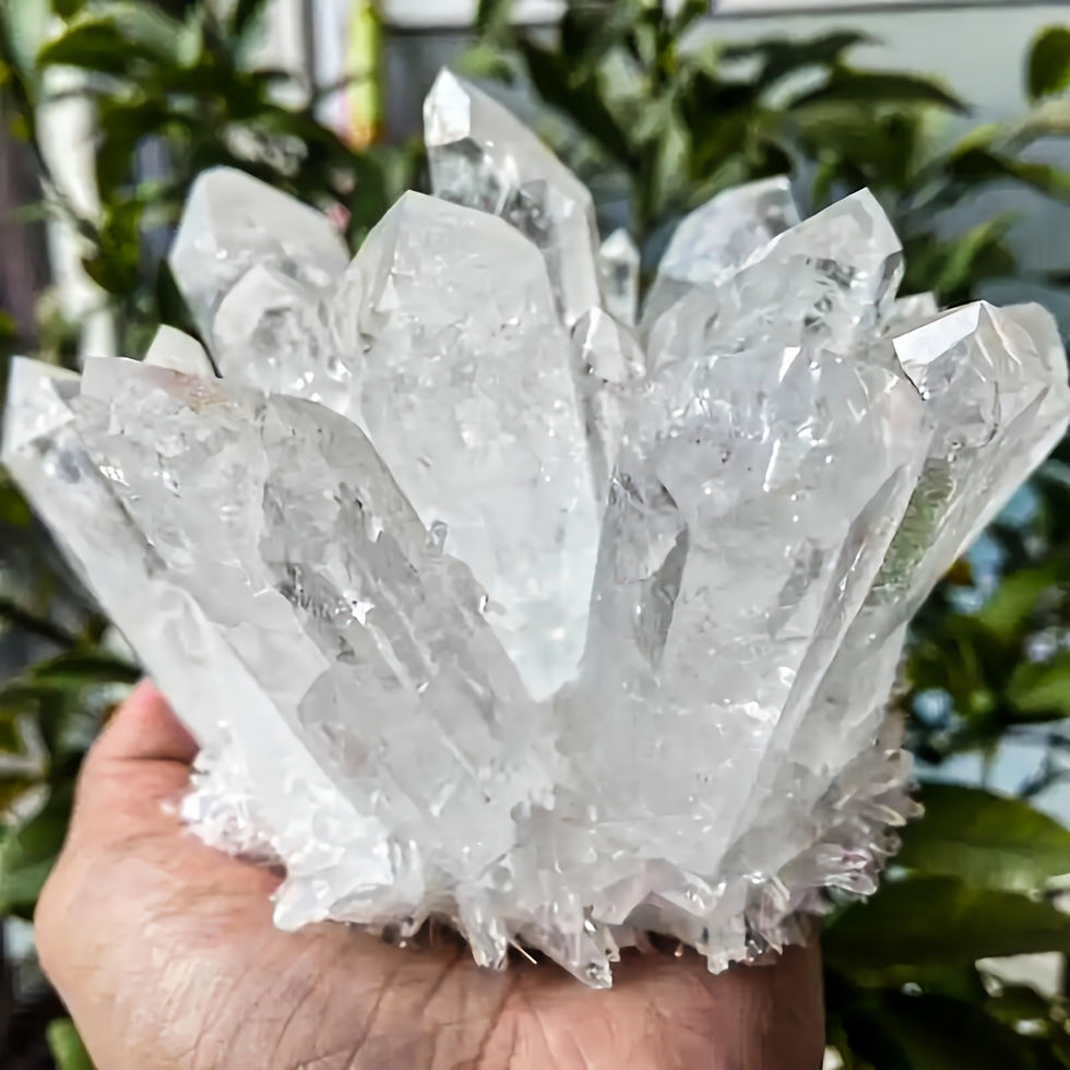 Thumbnail: Aaaa+ Grade Stunning Transparent Quartz Cluster Crystal - Hexagonal Crystal Tip