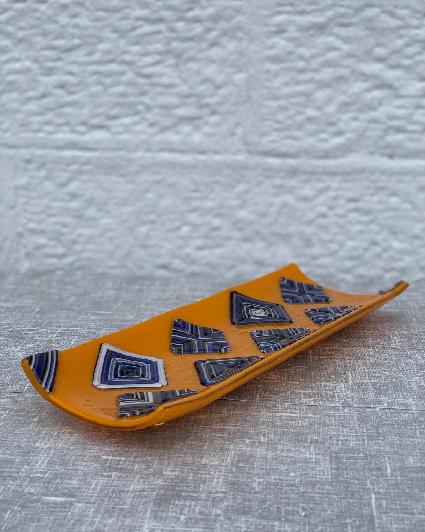 Orange Illusion Long Platter