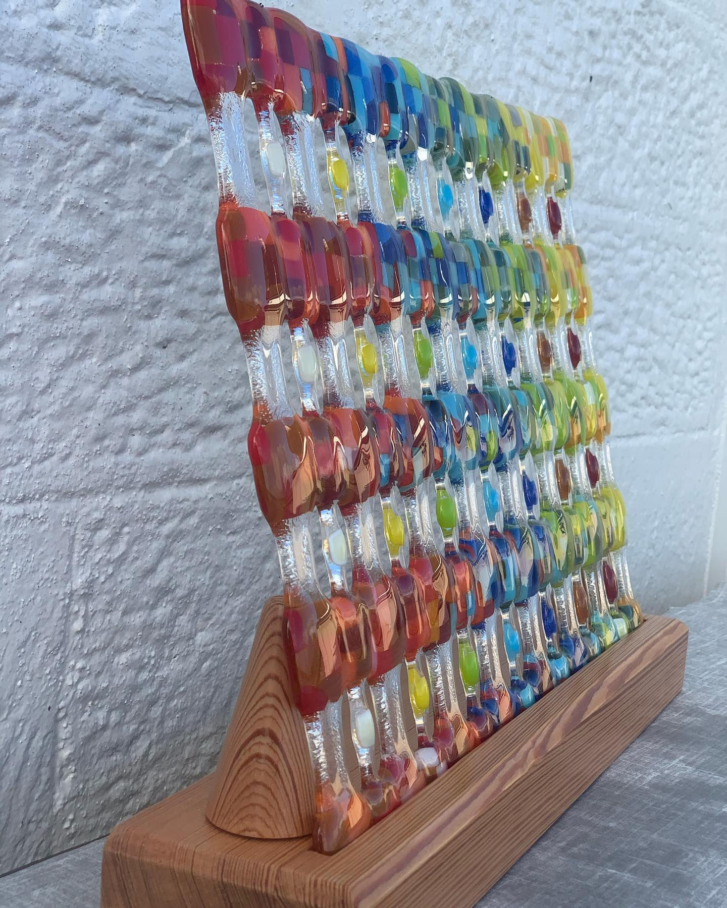 Large Colourful Decor On Wooden Stand