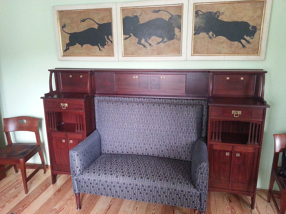 Miniaturbild: Jugendstil-Sofa mit Umbau/ Patriz Huber (attr.) Darmstadt