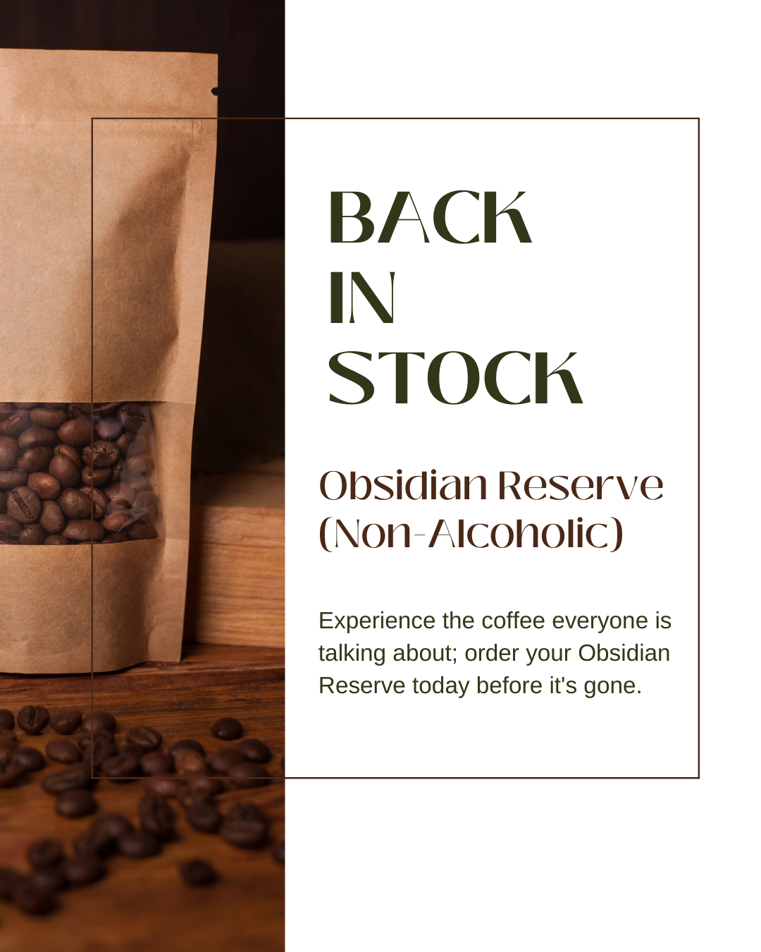 Static product shot of Honduras organic coffee bag with warm lighting on a wooden background showcasing natural colors and premium coffee packaging.