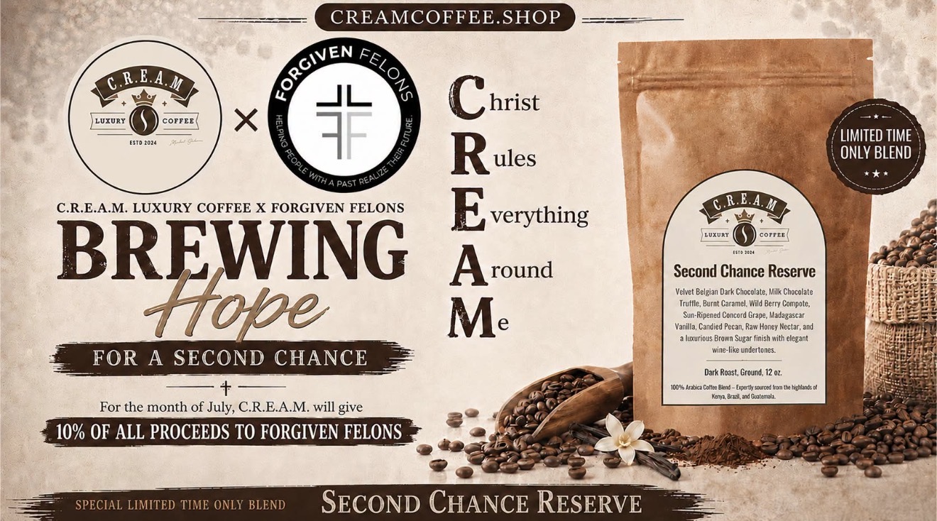 A premium coffee bag of Second Chance Reserve resting on a rustic wooden table with soft afternoon sunlight.