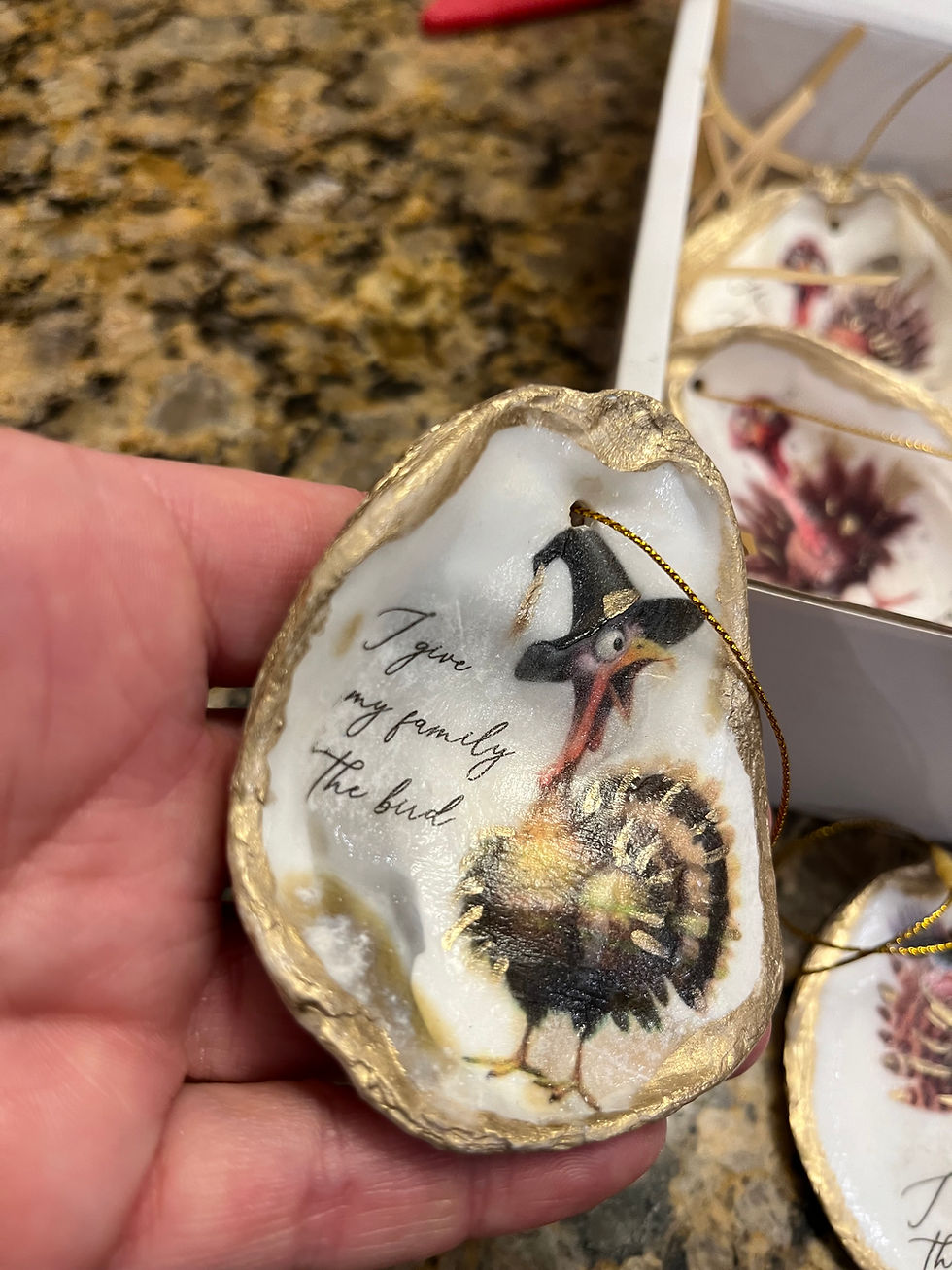 Thumbnail: Turkey Oyster Ornament Set