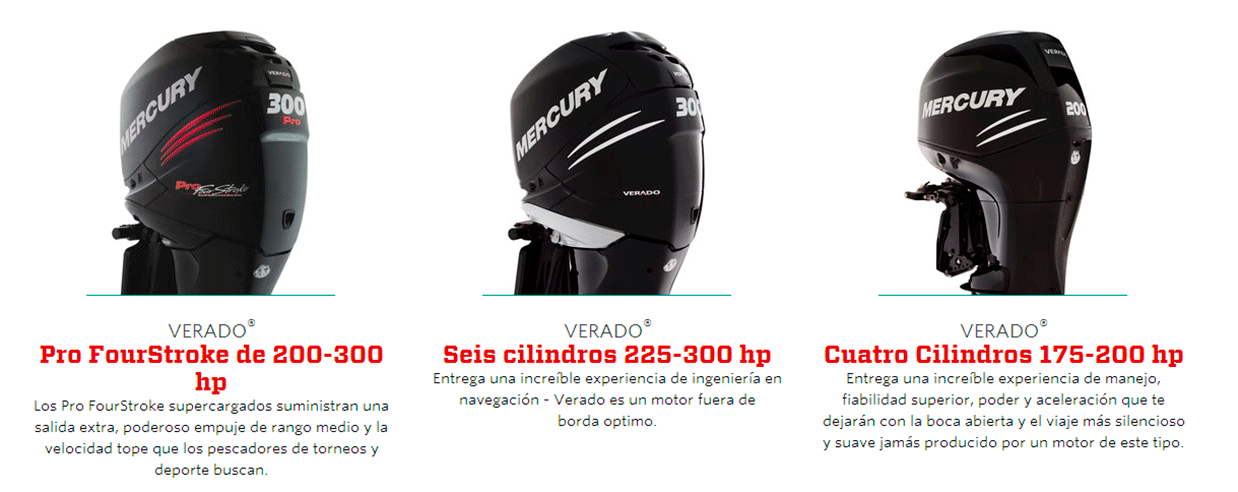 Motores 4 tiempos alta tecnologia, desde 200 hp a 350hp,ideales para embarcaciones,semirrigidos y tracker