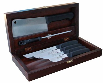 Ahşap Kutulu Kasap Seti