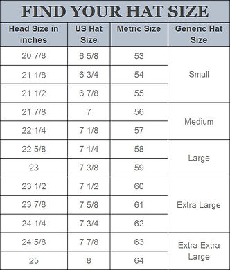 hat Size Chart