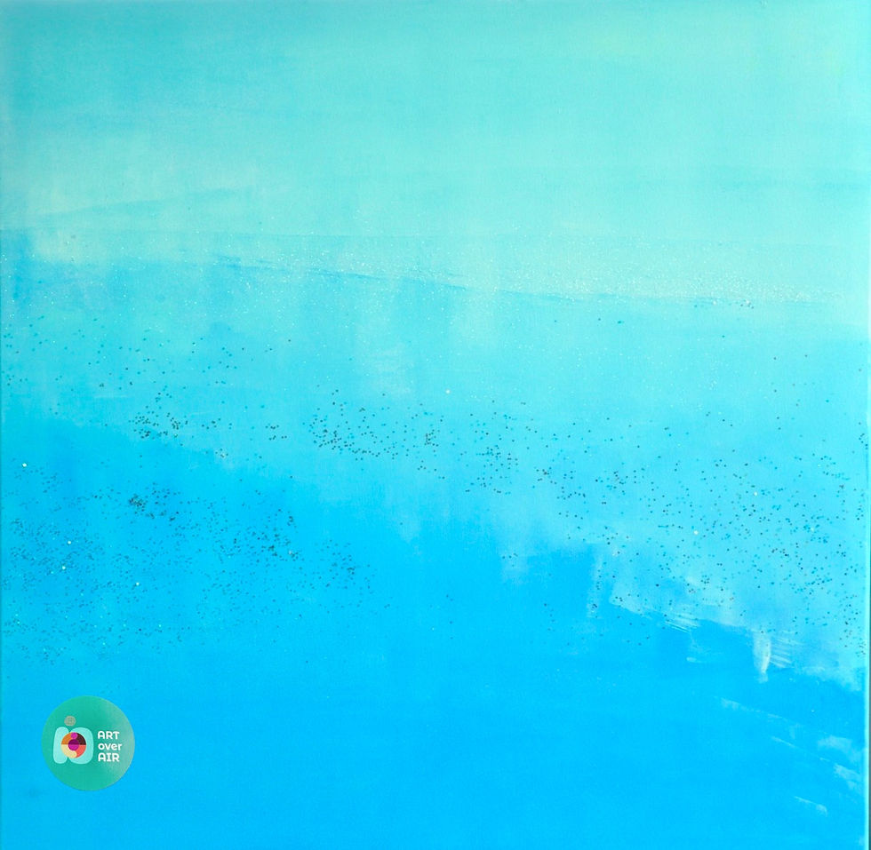 Calm (2022), 90cm x 90cm, akryl na płótnie, Dr Barbara Jasiulis