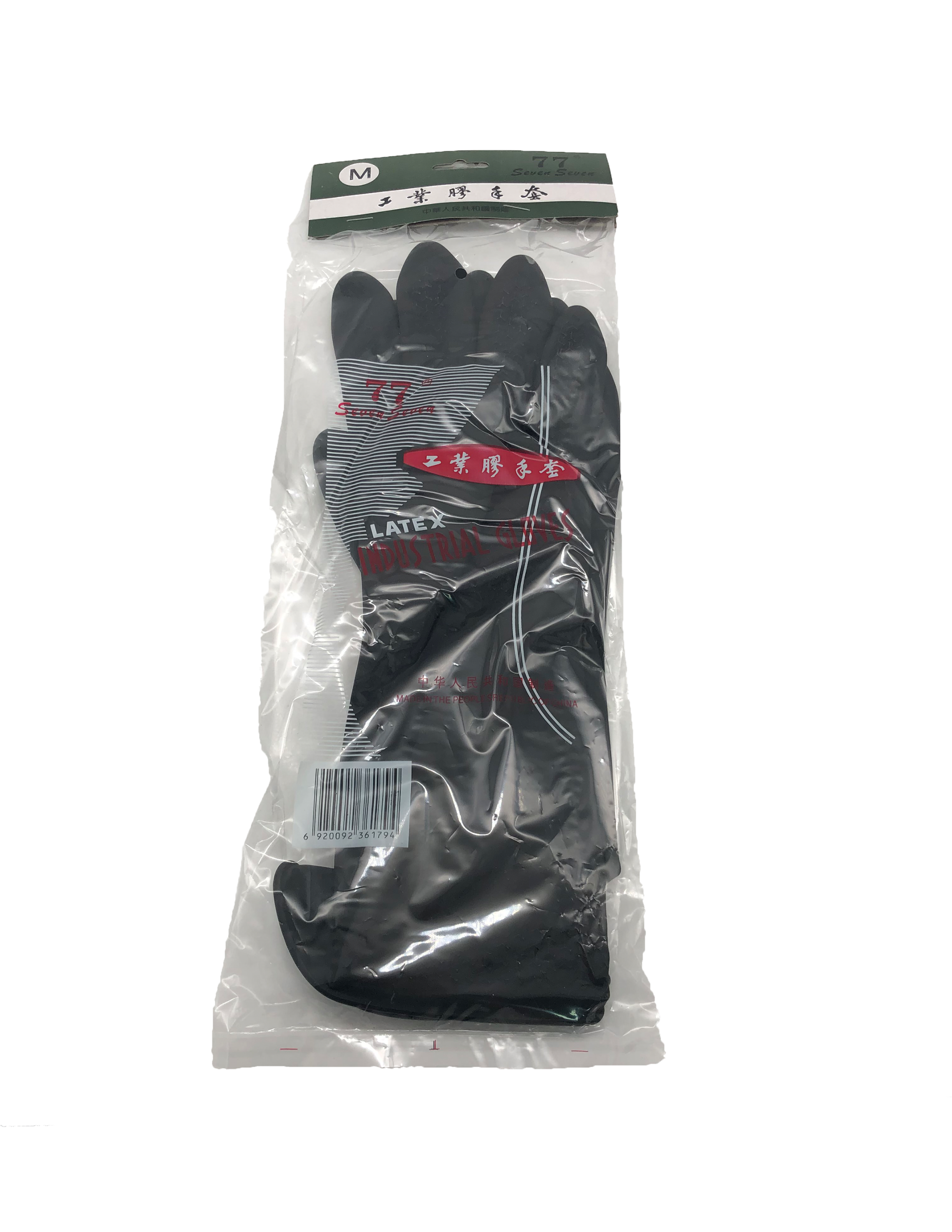 黑膠手套(中雙一) ---- (1打)