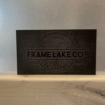 Frame Lake Co Excavating Business Cards