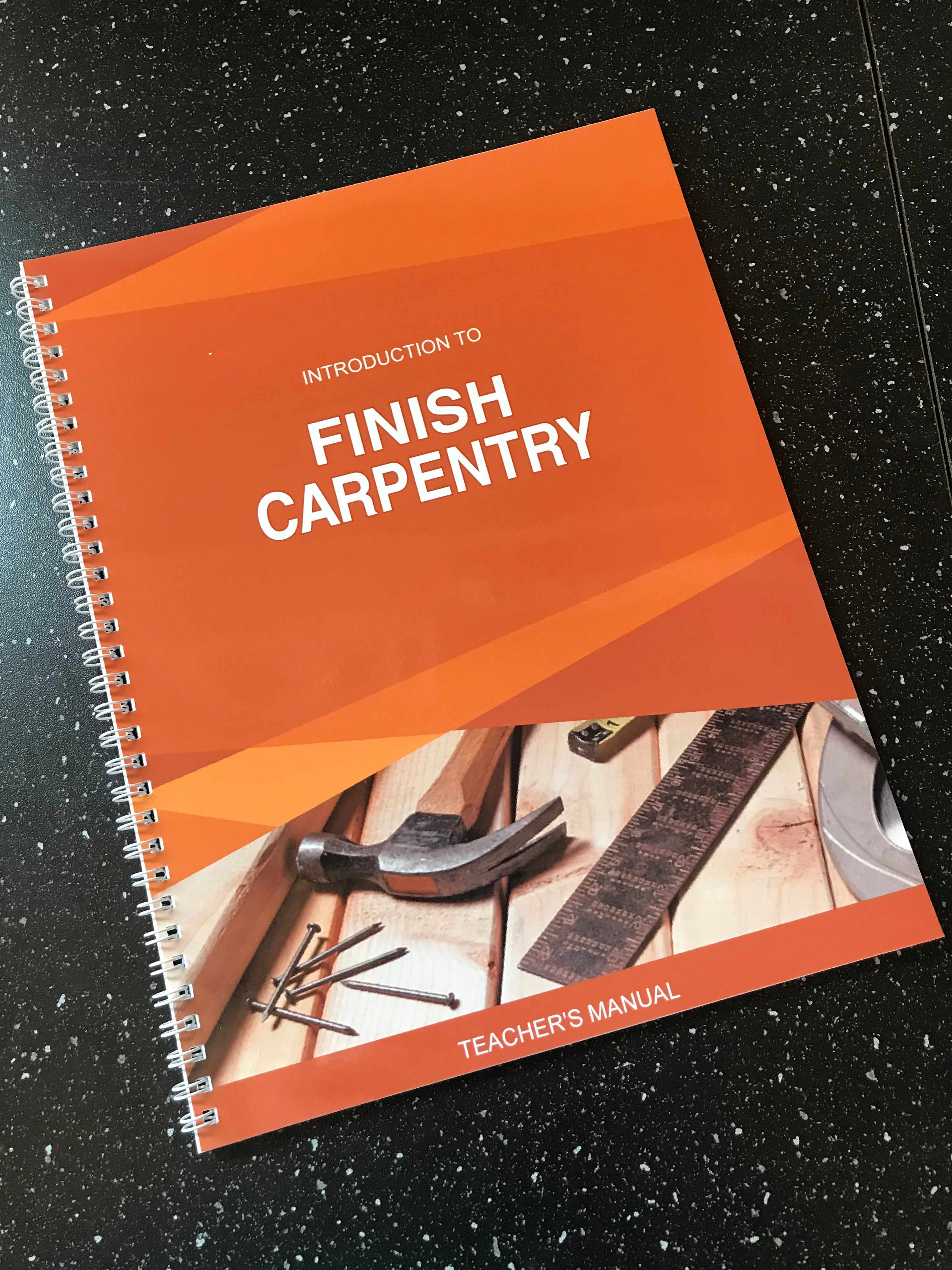 Introduction to Finish Carpentry, teacher book