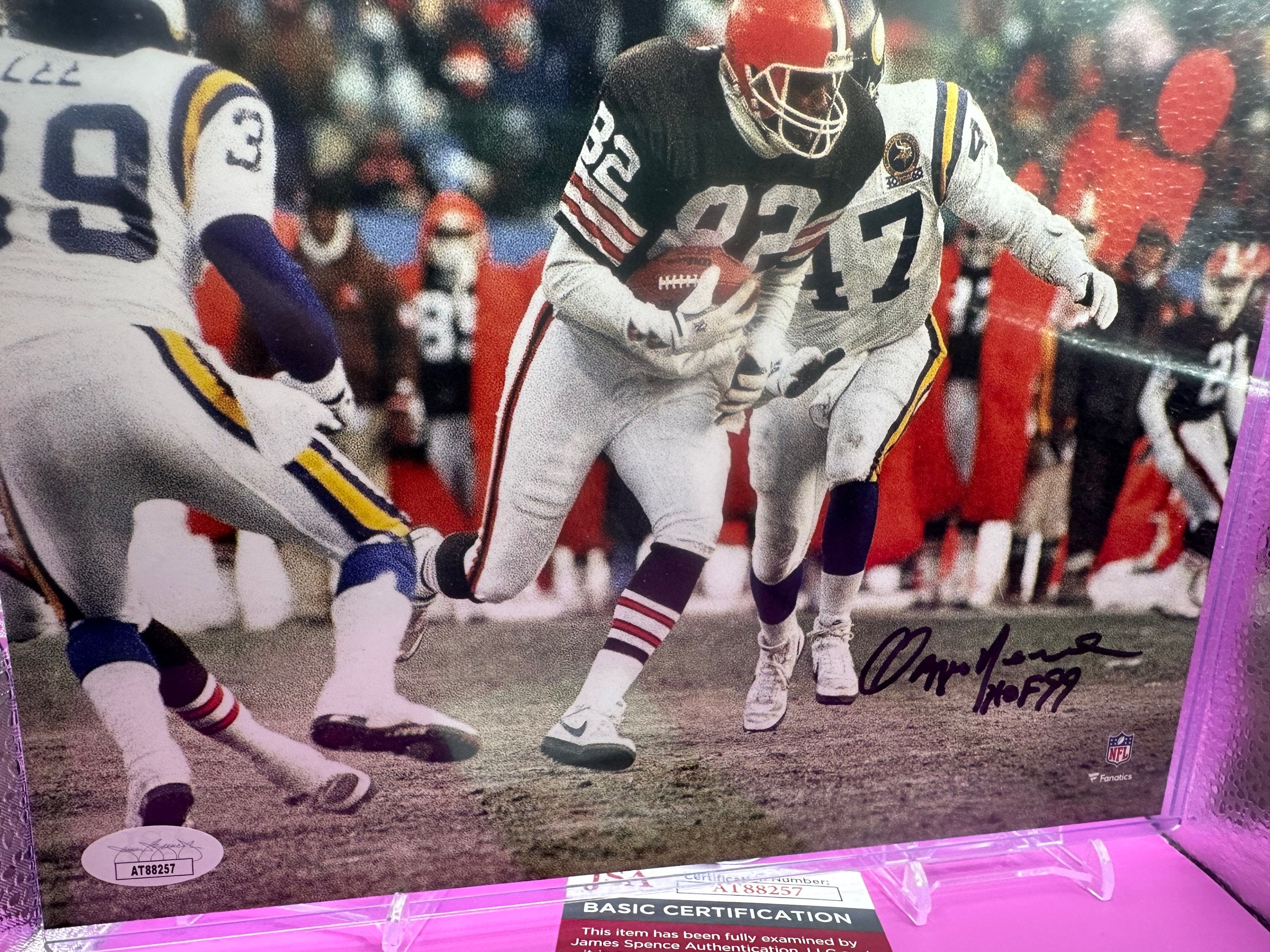 Ozzie Newsome Hall of Fame Autograph Certifed