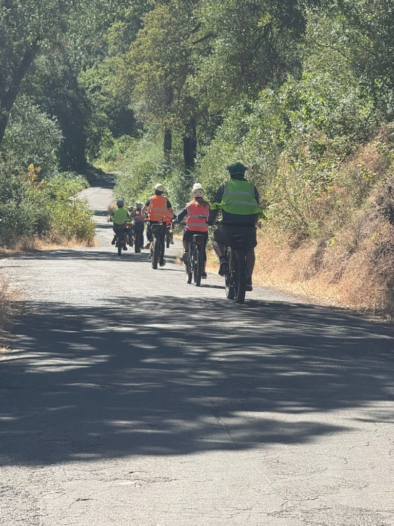 a group of riders on a yosemite e-biking tour