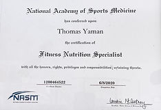 Fitness nutrition specialist
