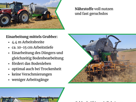 NEU: Gülle einarbeiten mit Grubber