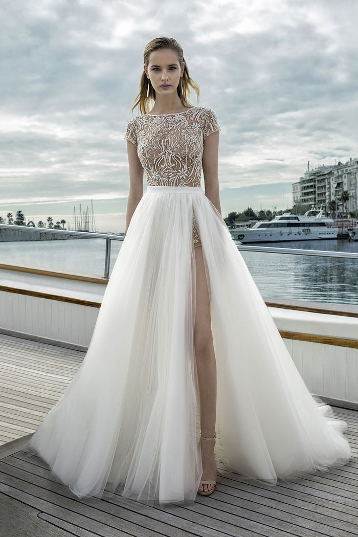 slit wedding dress