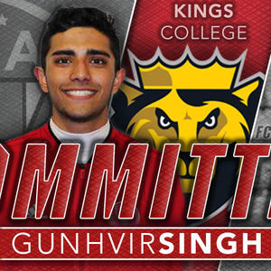 GUNHVIR SINGH, CLASS OF 2020, COMMITS TO KING'S COLLEGE!