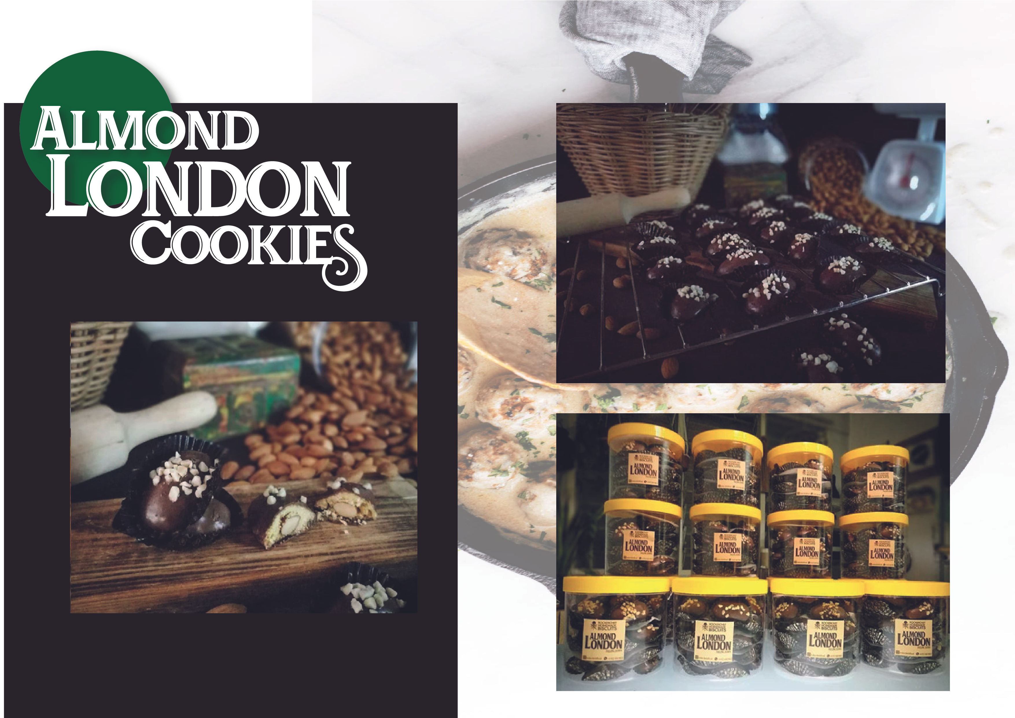 Homemade Almond London Cookies - 1 bottle