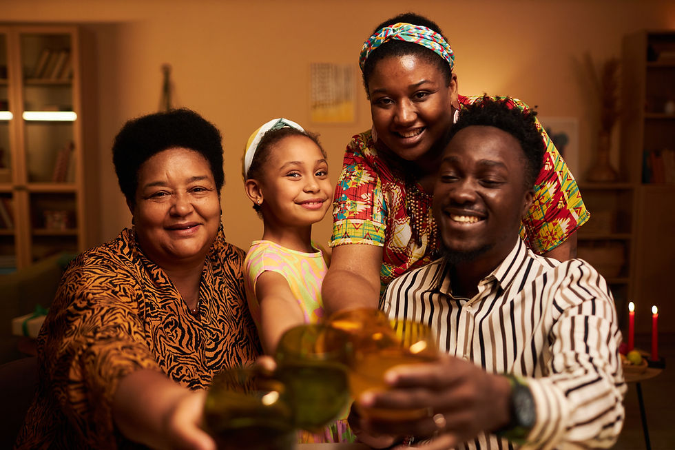 happy African family