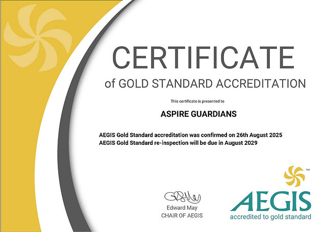 Aspire Guardians AEGIS Gold Accreditaion