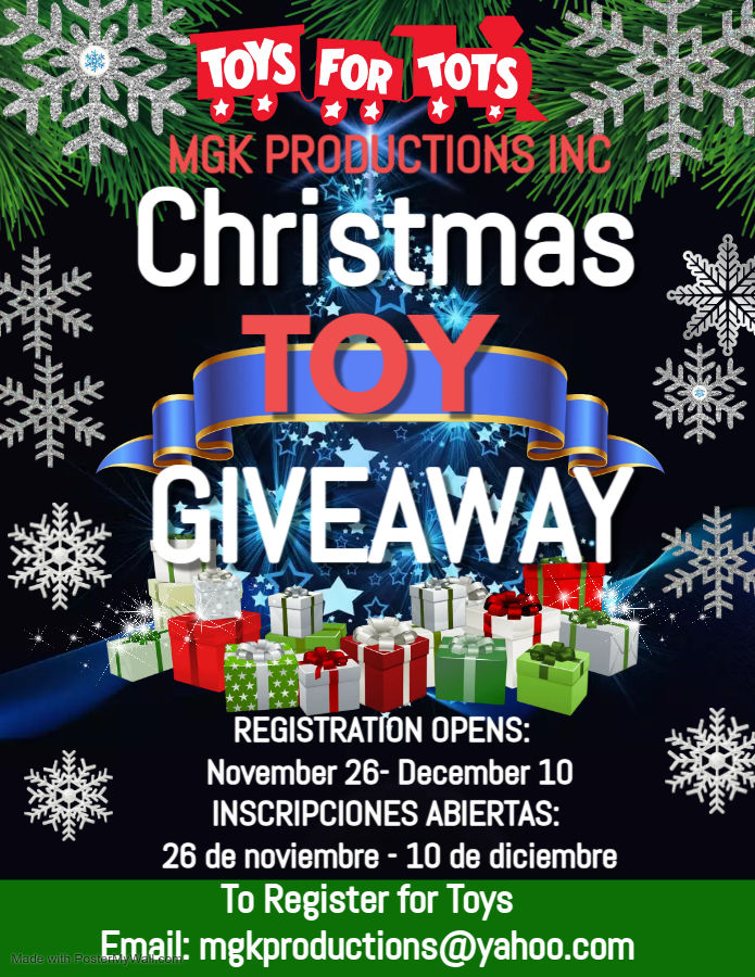 MGK Productions Annual Christmas Toy Giveaway