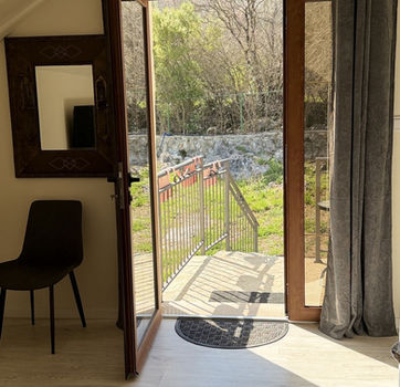 Cozy living area in the old stone house apartment near Podgorica