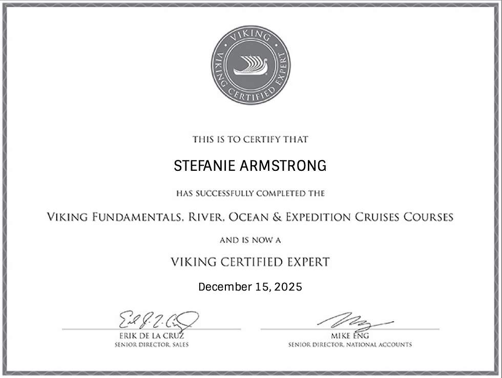 STEFANIE Viking Fundamentals, River, Ocean & Expedition Cruises