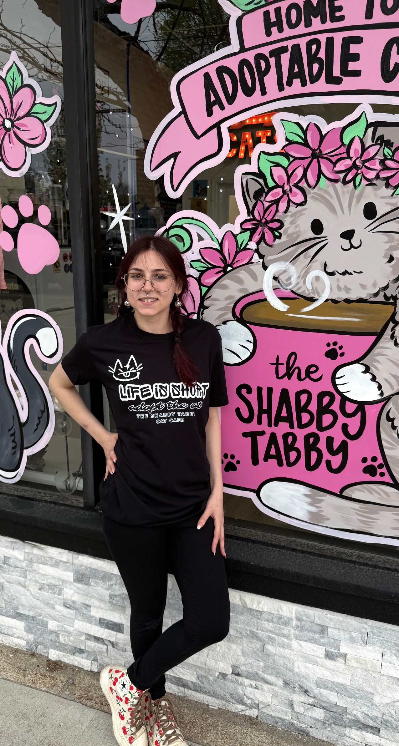 Life is Short, Adopt the Cat T-shirt