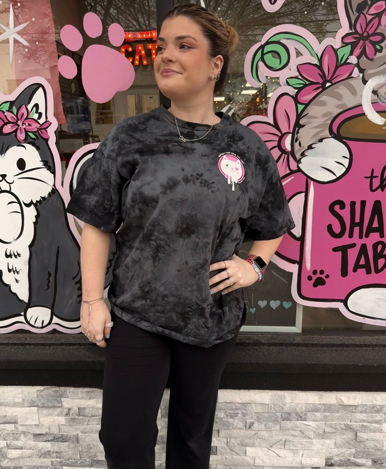 Support Your Local Cat Cult Tie Dye T shirt
