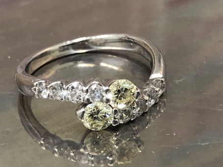 PT900・ダイヤモンドリングを南陽市のお客様から買取致しました。