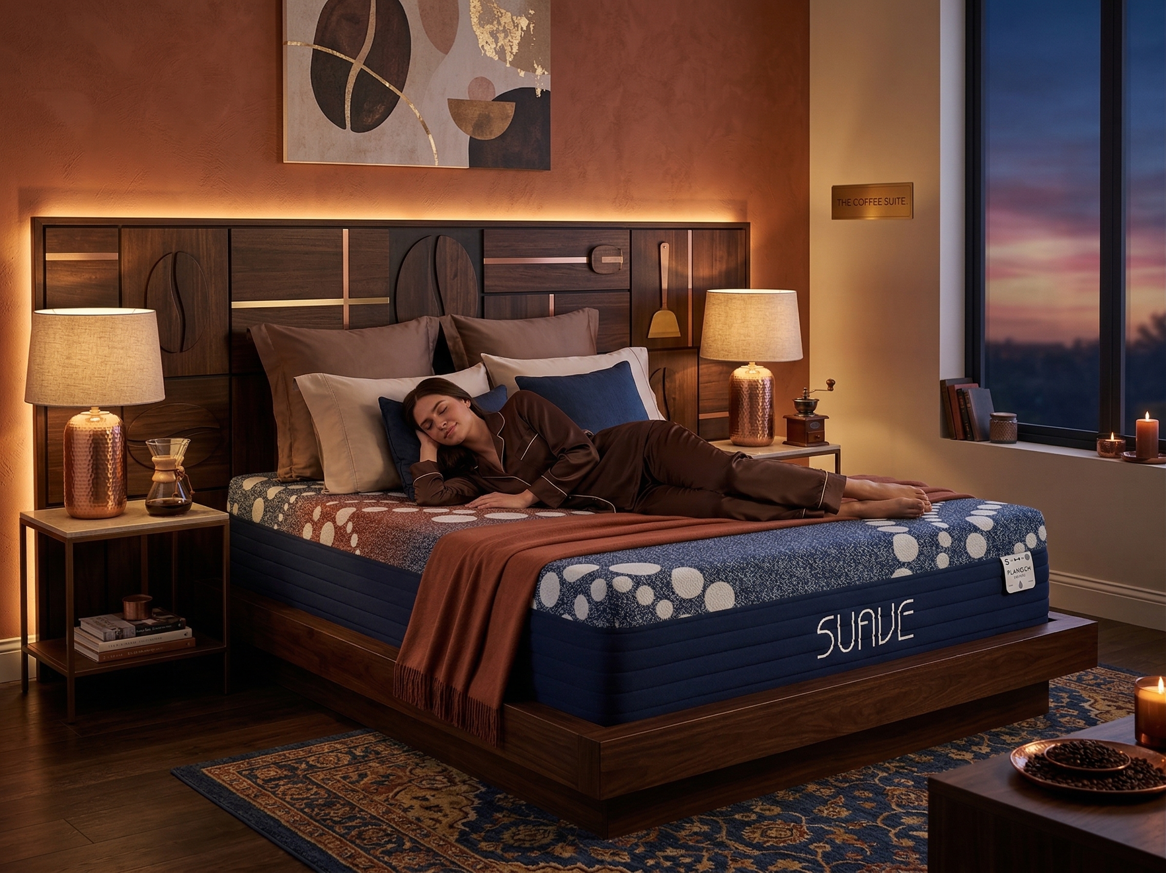 Suave mattress in a bedroom