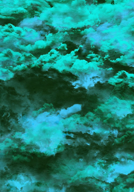 Card 7: Turquoise, Deep Turquoise, Green