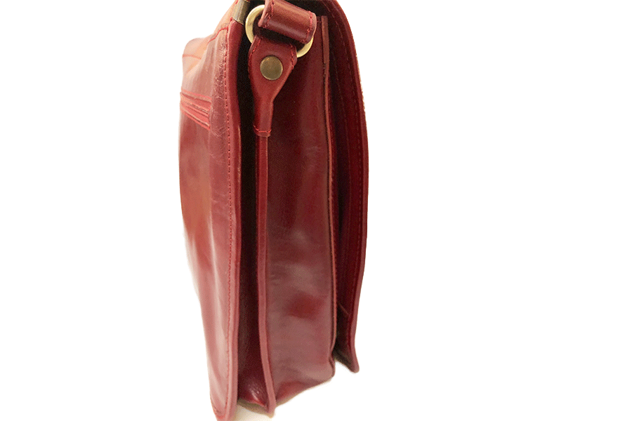 Miniature : Clinton (ELP9916RED)Leather Messenger Bag