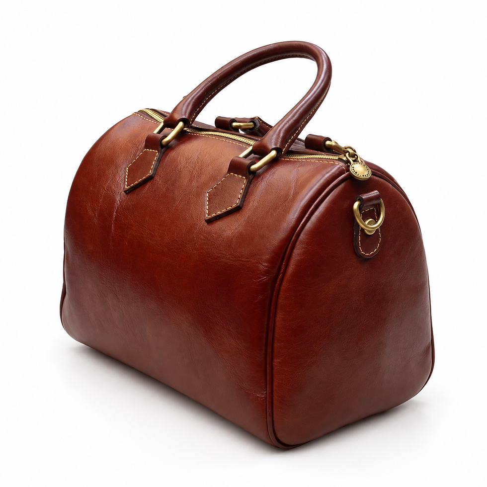 Miniature : Firenze Emerald Leather Boston Bag(ELP-2320)