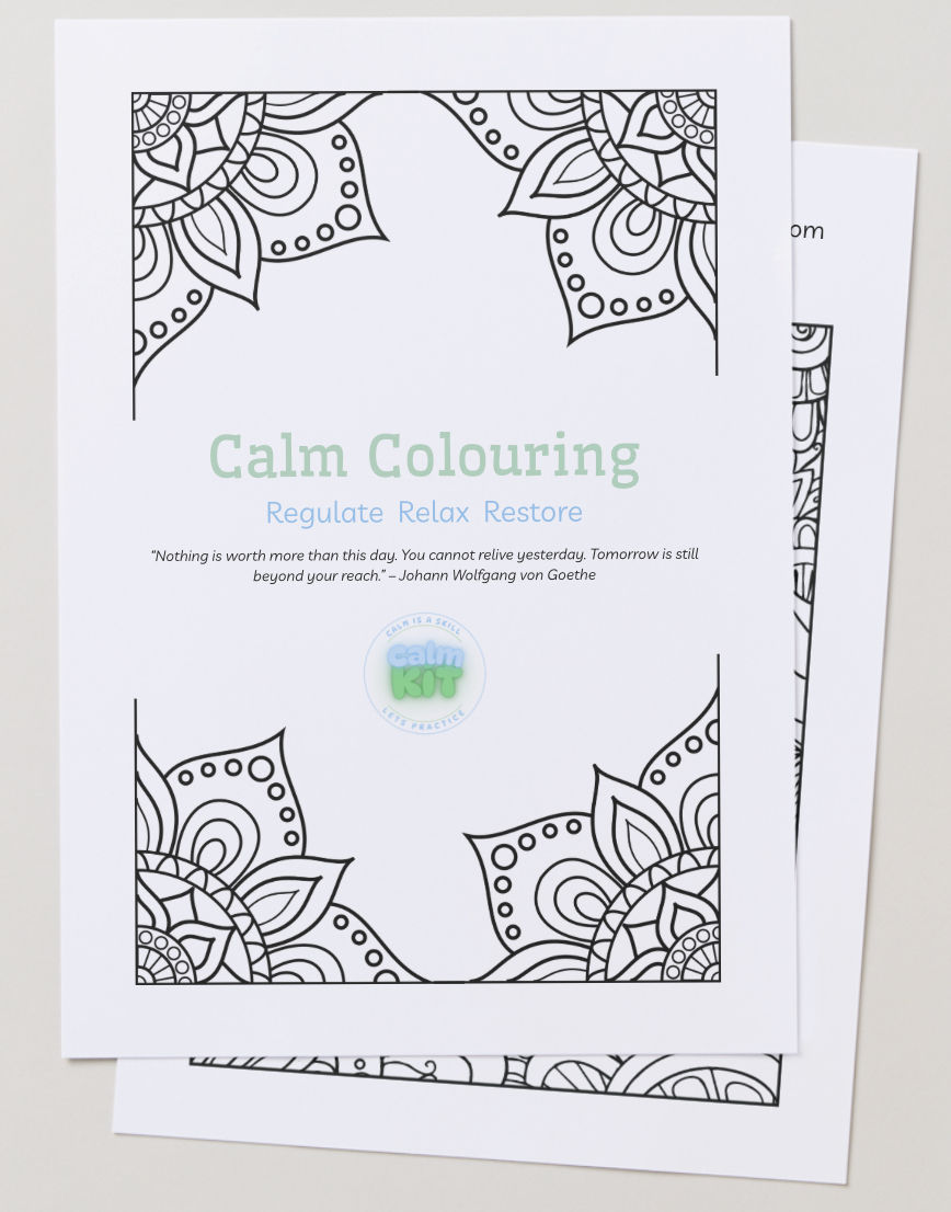Mindful Calm Colouring - Instant PDF Download
